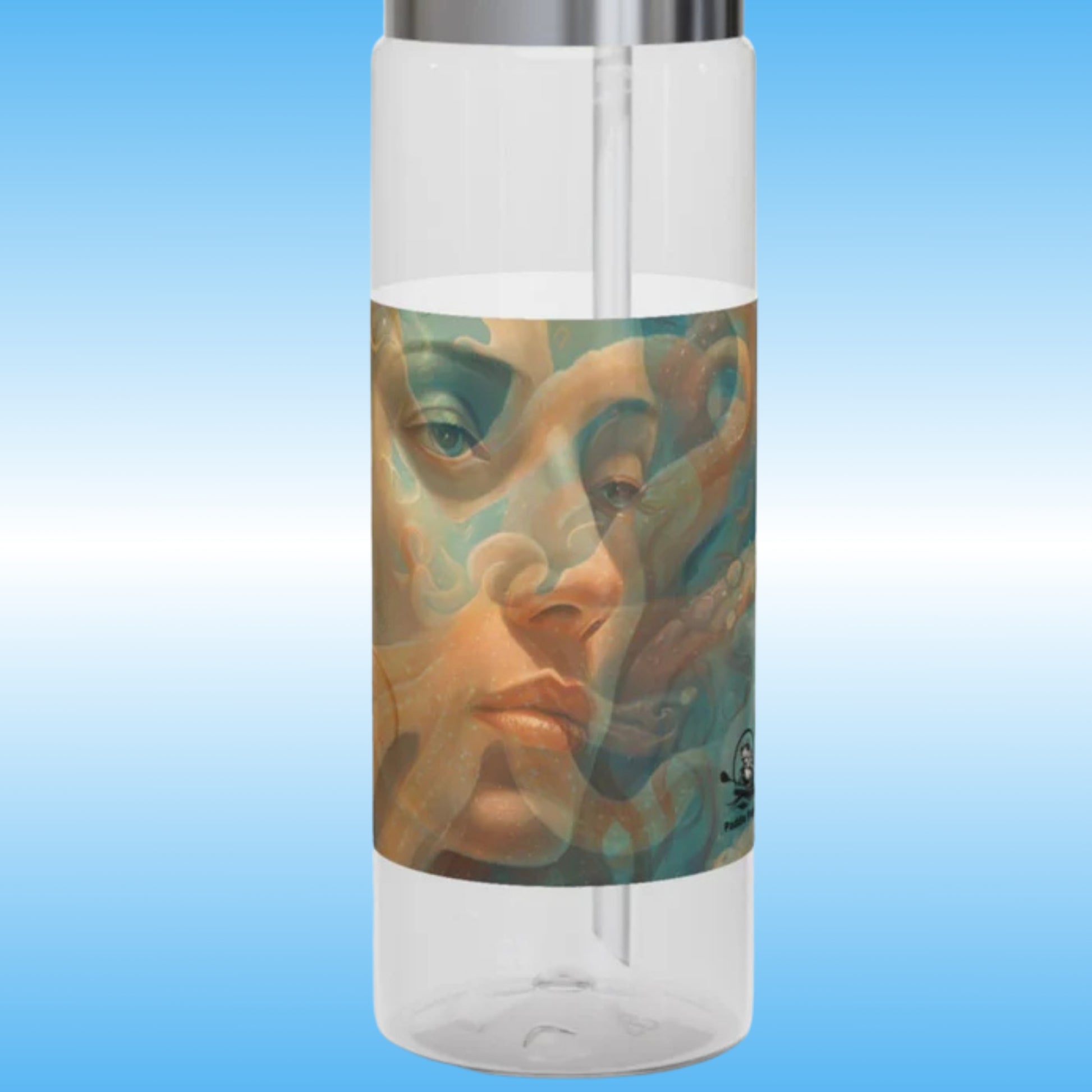 Lady Octopus crystal clear water bottle by Paddle Frogs