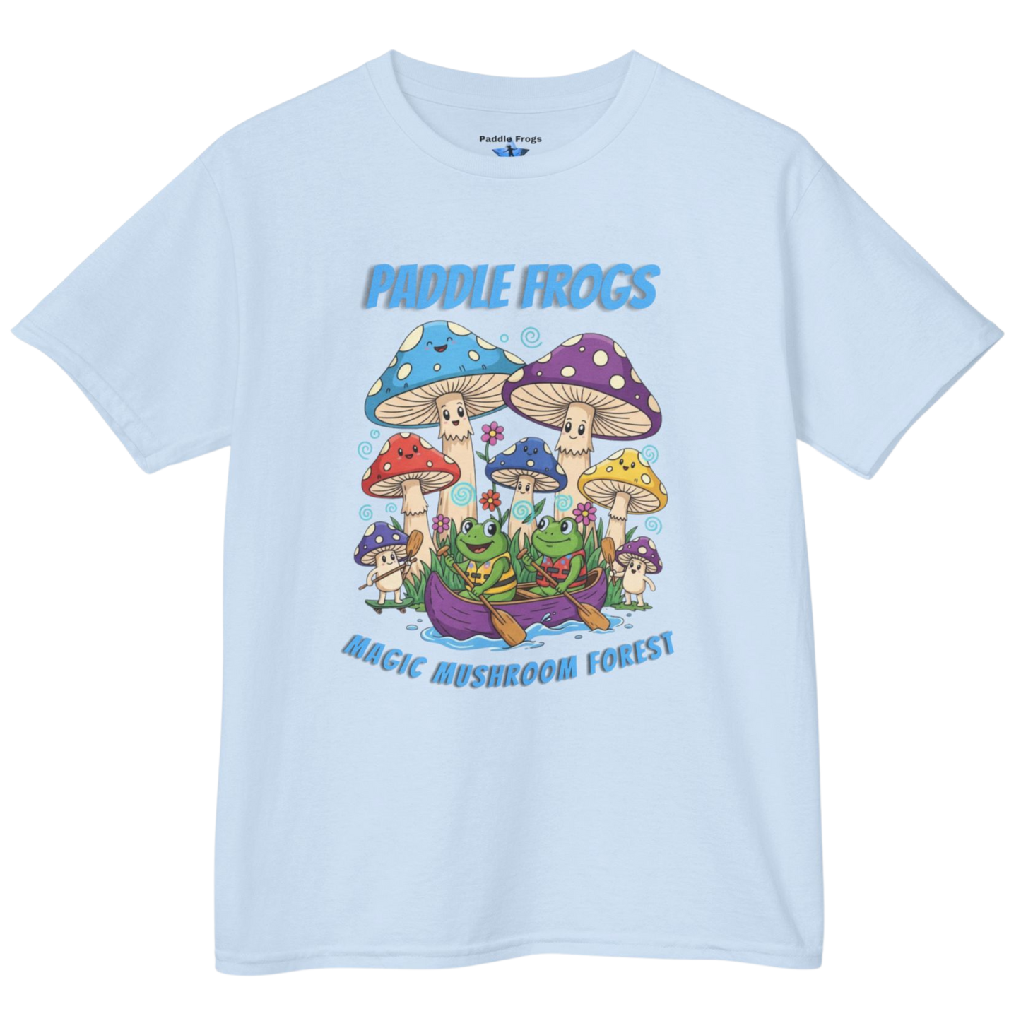 Light Blue | Magic Mushroom Forest Youth Tee - Paddle Frogs™ Kids