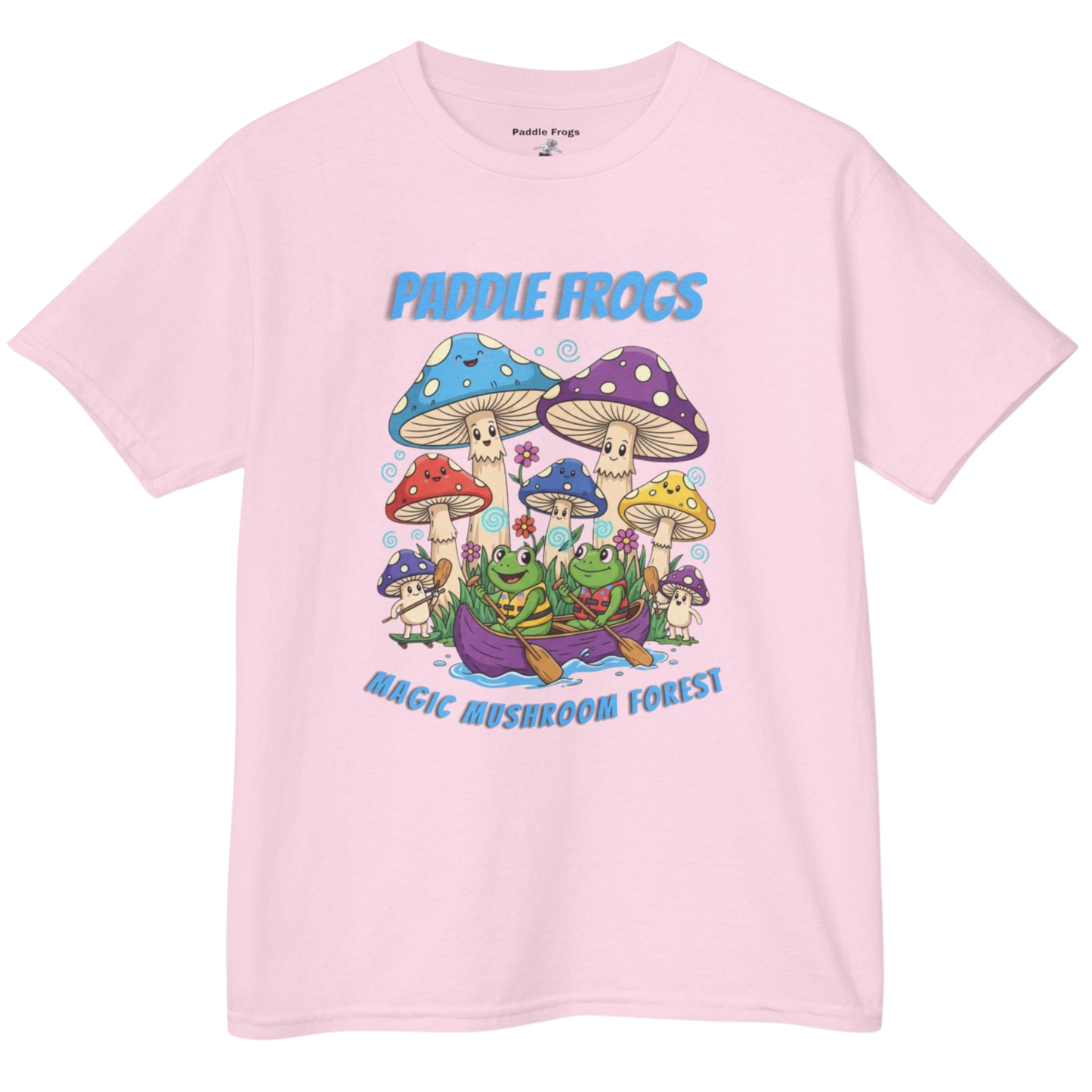 Light Pink | Magic Mushroom Forest Youth Tee - Paddle Frogs™ Kids