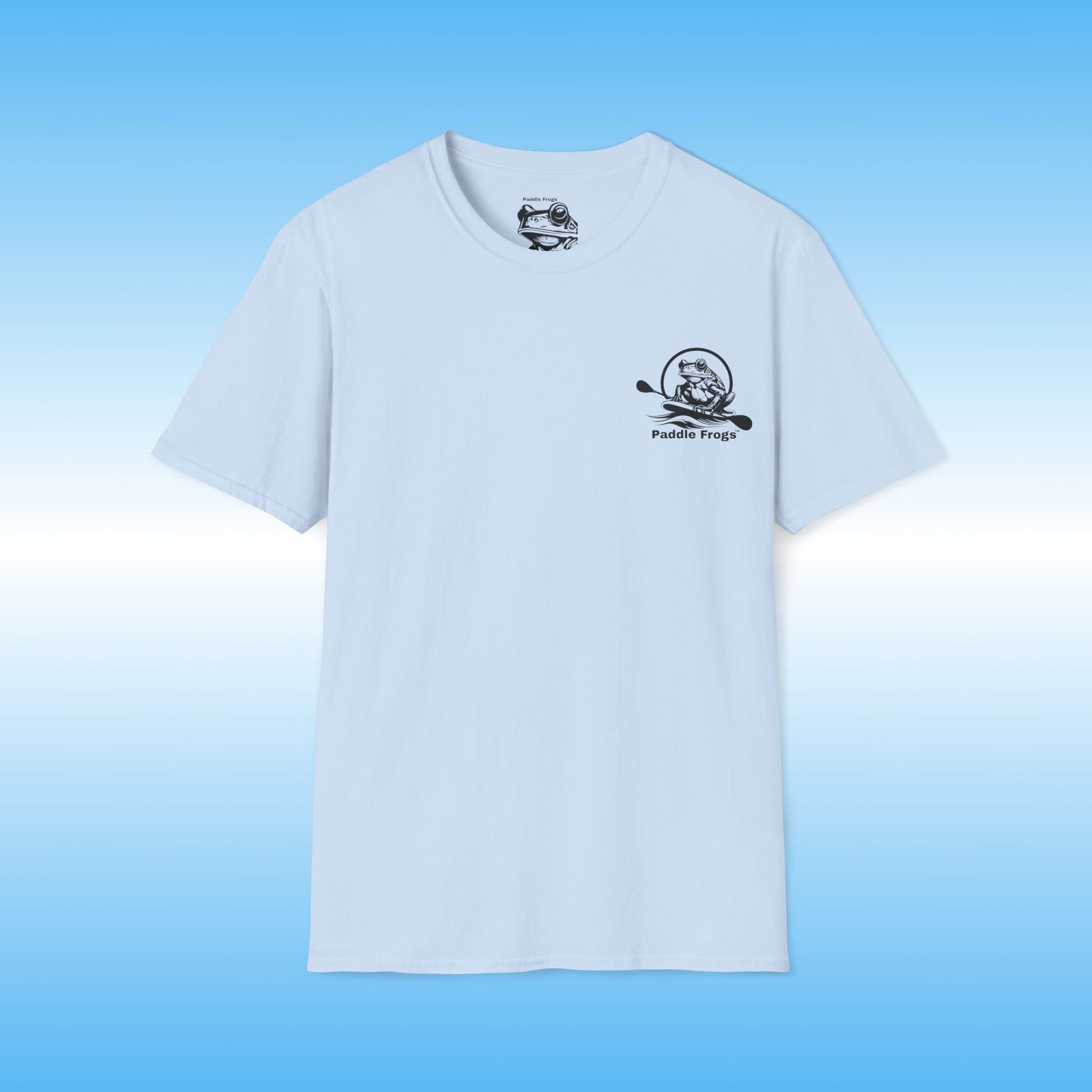 Light blue Paddle Frogs t-shirt paddle boarding outdoor gear