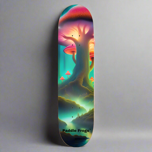 Magic Mushroom Forest Popsicle Skateboard Deck 7 Layer Maple
