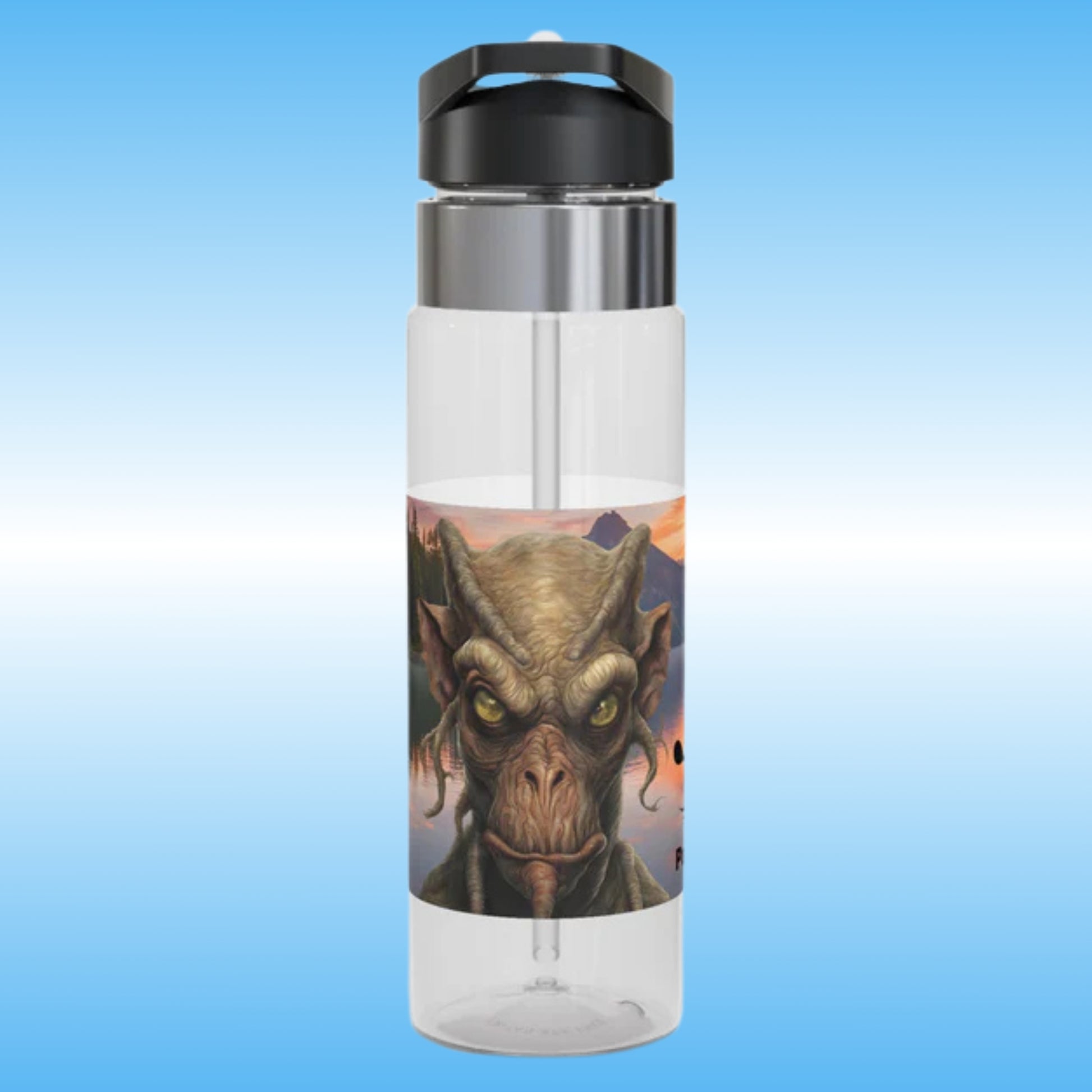 Molphunktzer Paddle Frogs crystal clear Water Bottles (Front Side)