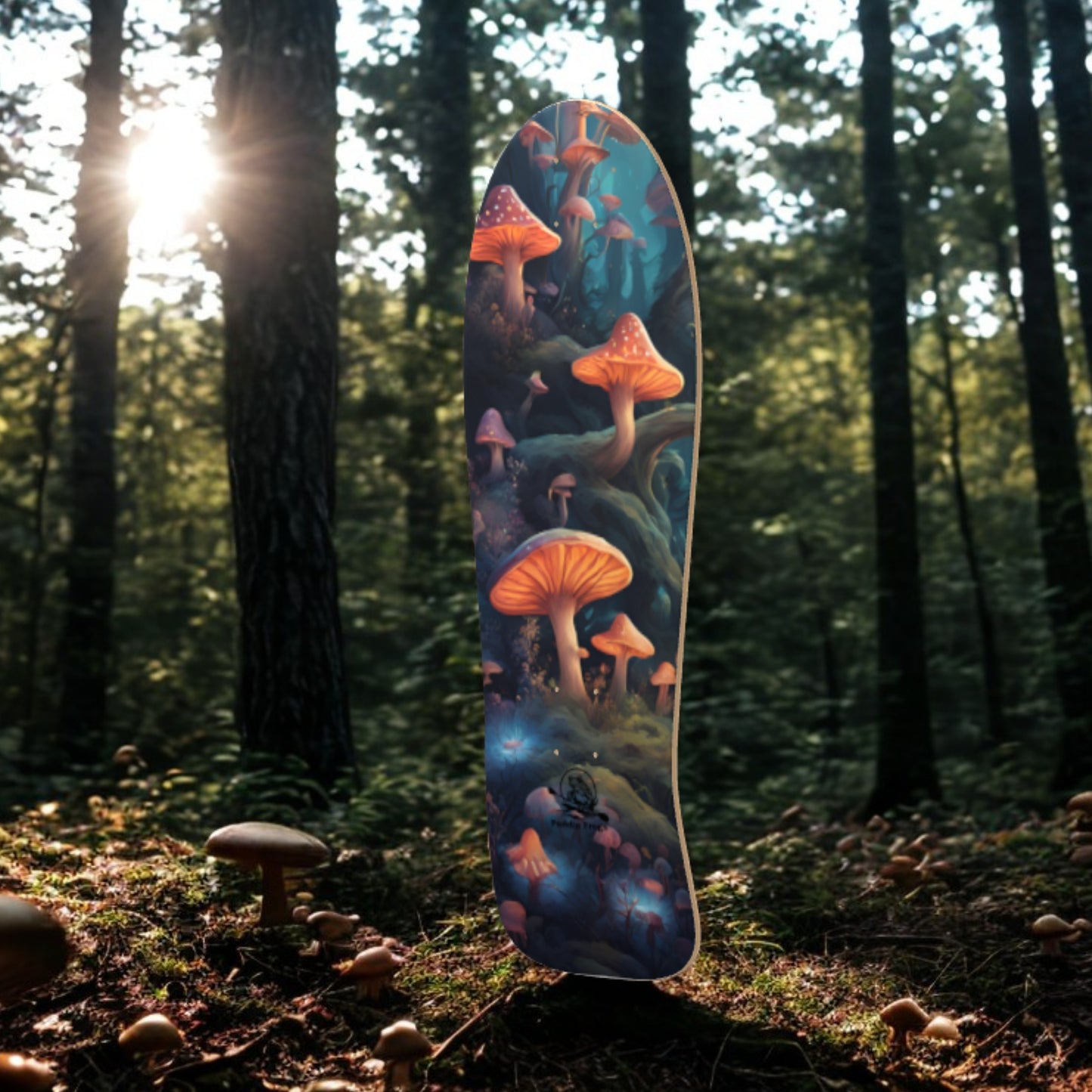 Mushroom Paradise | 10.25"x30" Classic skateboard | Paddle Frogs™