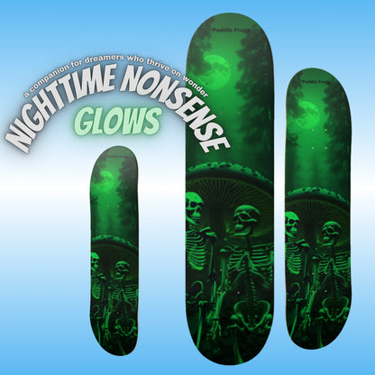 Nighttime Nonsense | Glows in the Dark | Paddle Frogs pro skate shop | a companion for dreamers who thrive on wonder