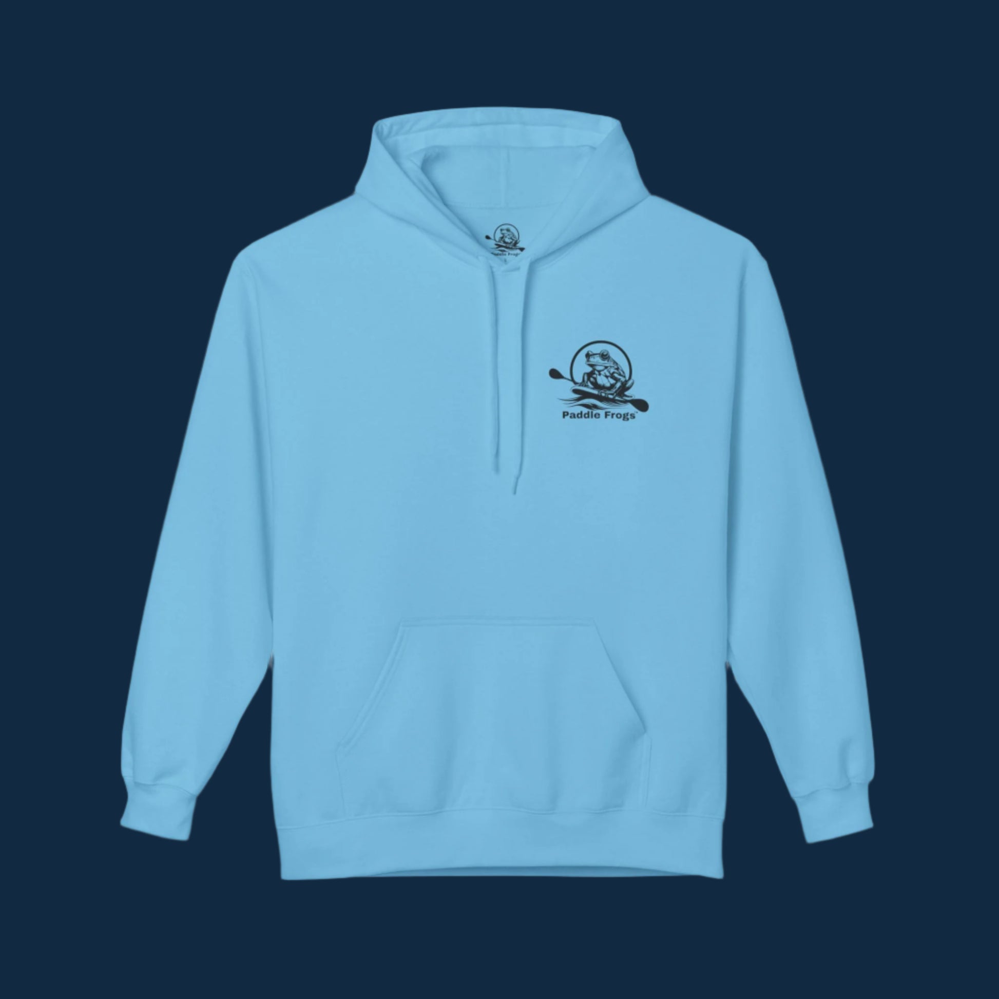 Olive Chaos Fleece Hoodie Jacket by Paddle Frogs in Bright Blue
