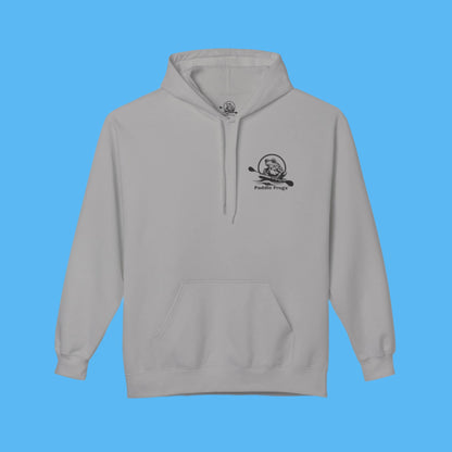 Olive Chaos Fleece Hoodie Jacket by Paddle Frogs in Concrete Gray