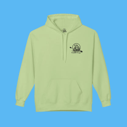 Olive Chaos Fleece Hoodie Jacket by Paddle Frogs in Funky Olive Green