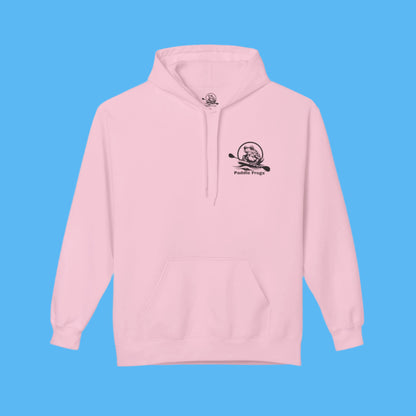 Olive Chaos Fleece Hoodie Jacket by Paddle Frogs in Pink