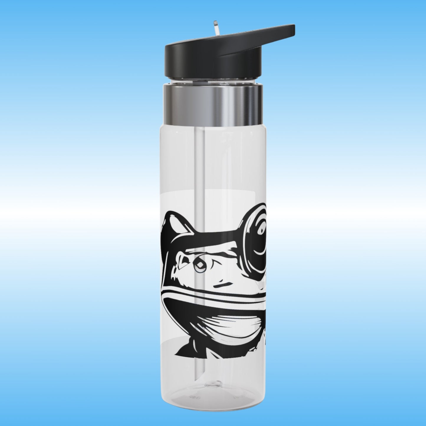 Olive Chaos crystal clear Water Bottles Paddle Frogs (Frog Side)