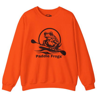 Original Pullover | Paddle Frogs™ Sweatshirt Orange paddle boarding frog 