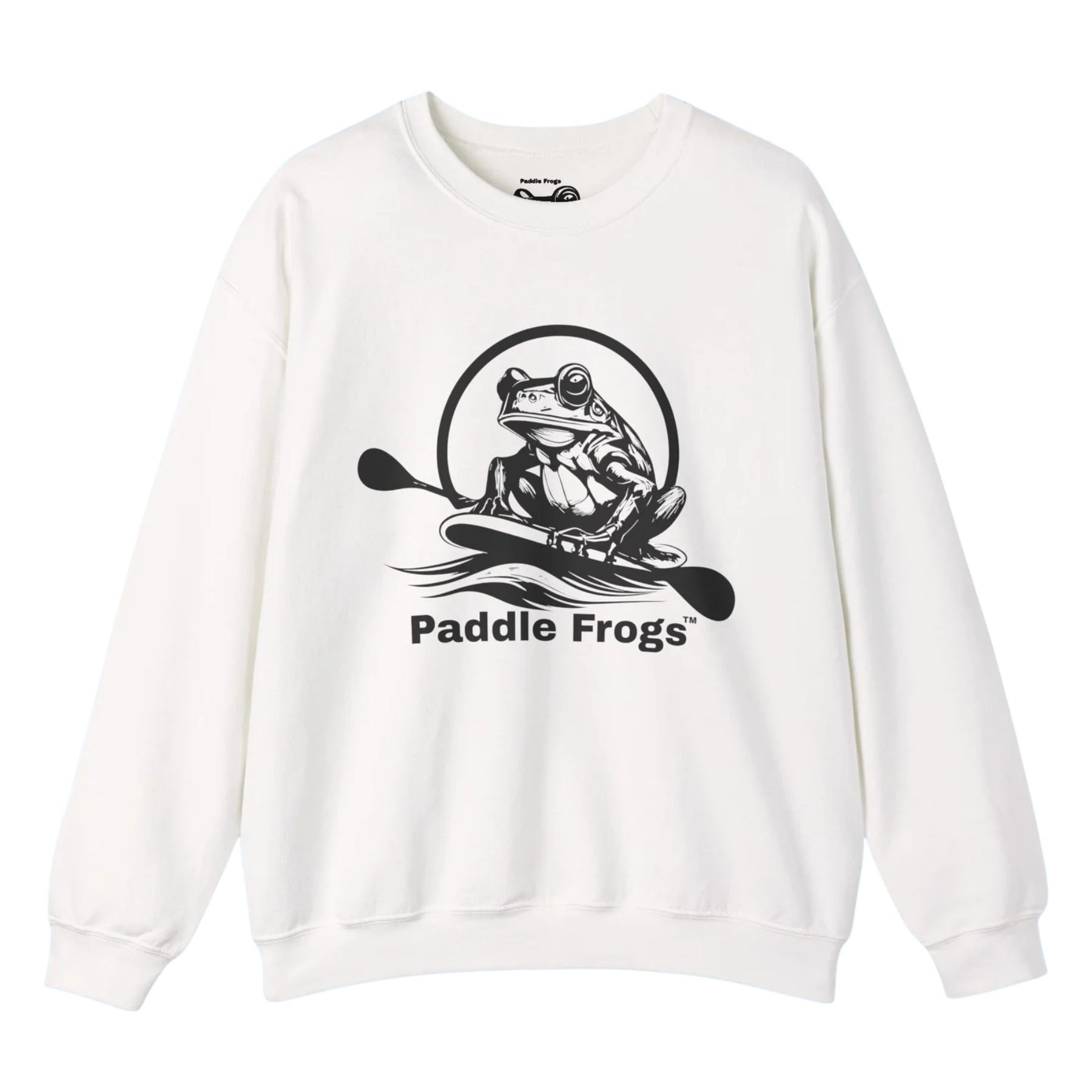Original Pullover | Paddle Frogs™ Sweatshirt White paddle boarding frog 