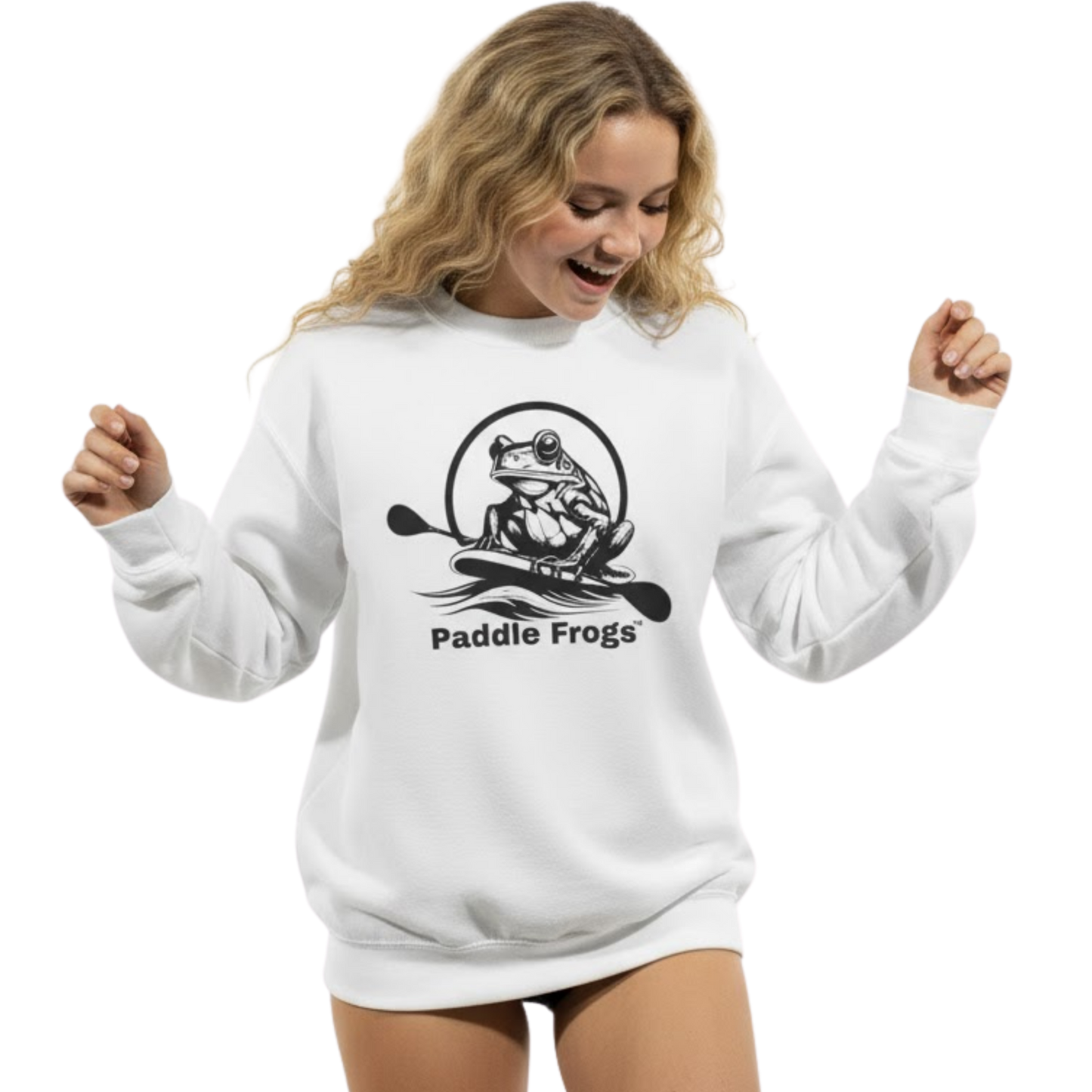 Original Pullover | Paddle Frogs™ Sweatshirt white on a transparent background