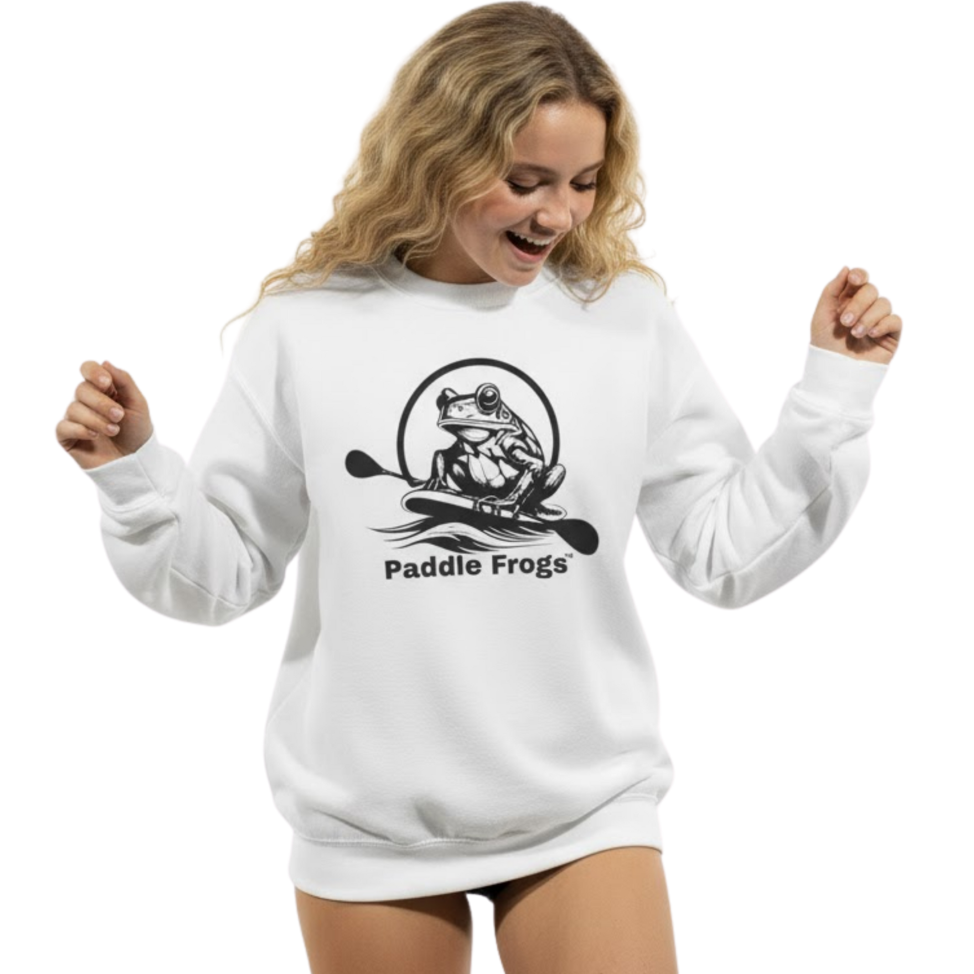 Original Pullover | Paddle Frogs™ Sweatshirt white on a transparent background