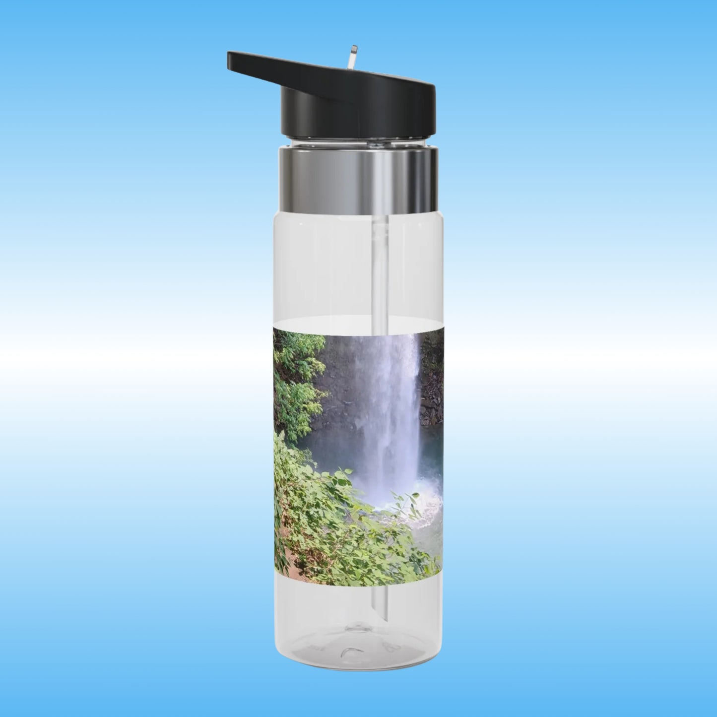 Ozone Falls Edge | Paddle Frogs™ | 20oz Clear Water Bottle | BPA-Free & School Safe