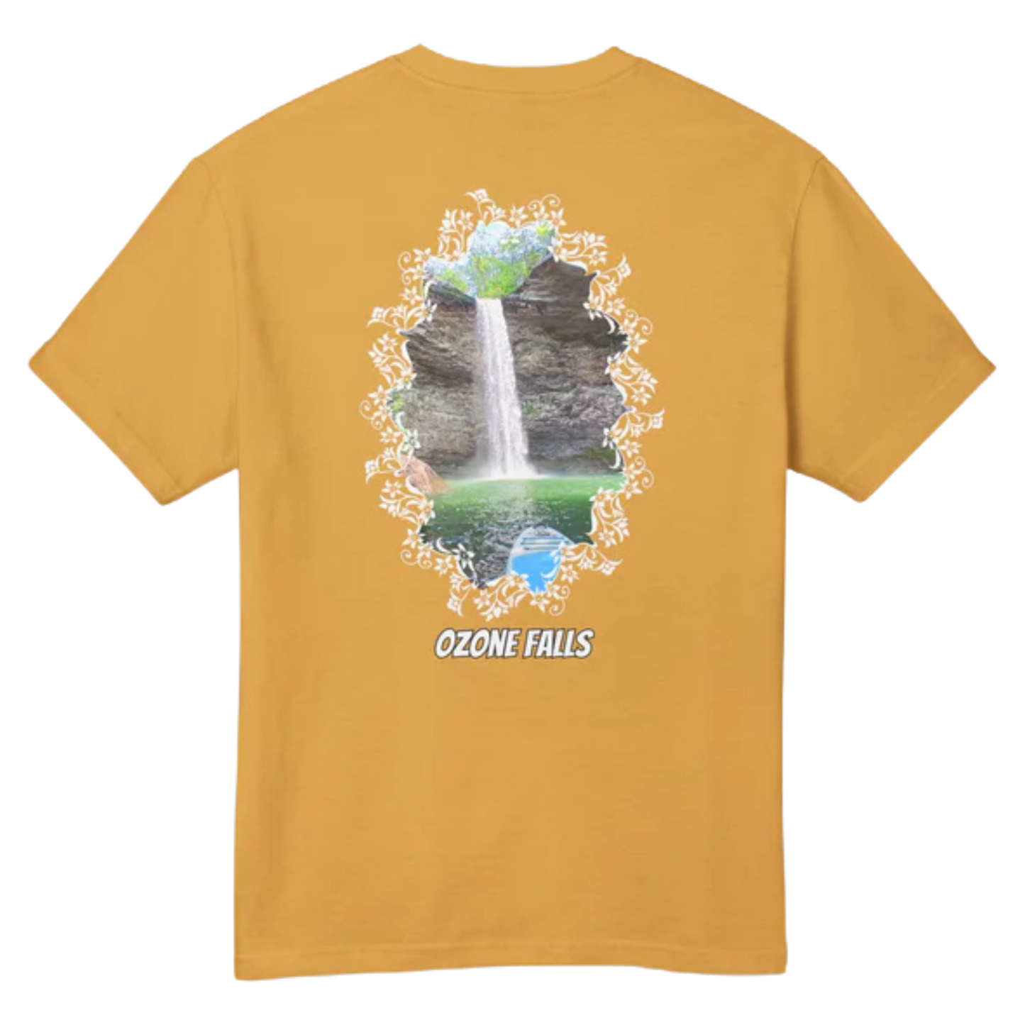 Ozone Falls T-Shirts (4 colors) - Faded mustard yellow