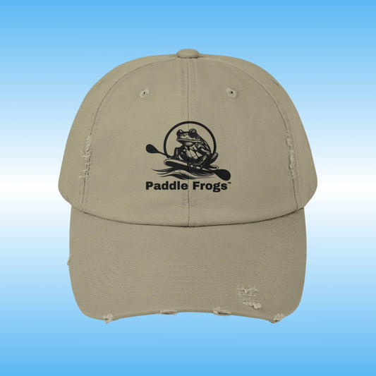 Paddle Frogs™ - Ballcap - frayed and distressed Color light olive