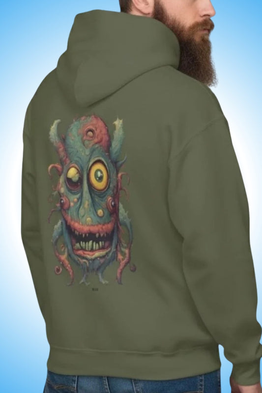 Bill | Hooded skateboard Jacket sweatshirt in dark green