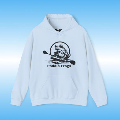 Paddle Frogs™ Cozy Logo Hoodie: Light Blue