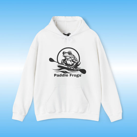 Paddle Frogs™ Cozy Logo Hoodie: White