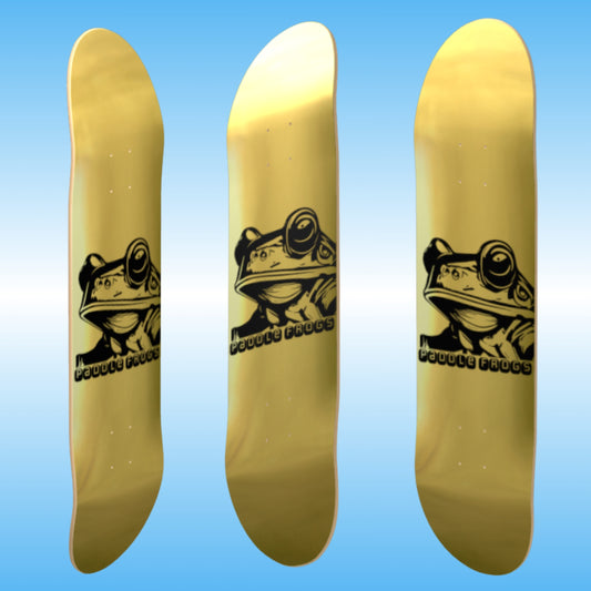 Paddle Frogs Gold Skate Deck 8 inch 3 angles popsicle skateboard seven layer American Maple