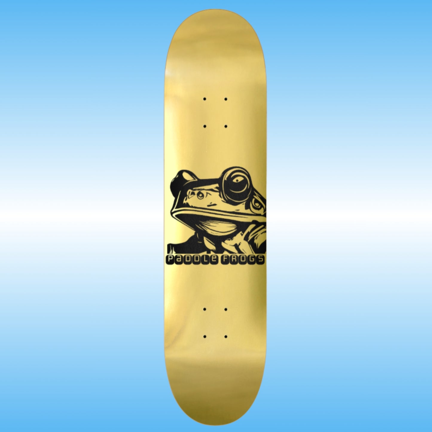Paddle Frogs Gold Skate Deck 8 inch popsicle skateboard seven layer American Maple