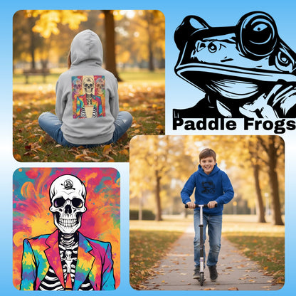 Paddle Frogs™ Kids Balanced Bennie Youth Hoodie multi image