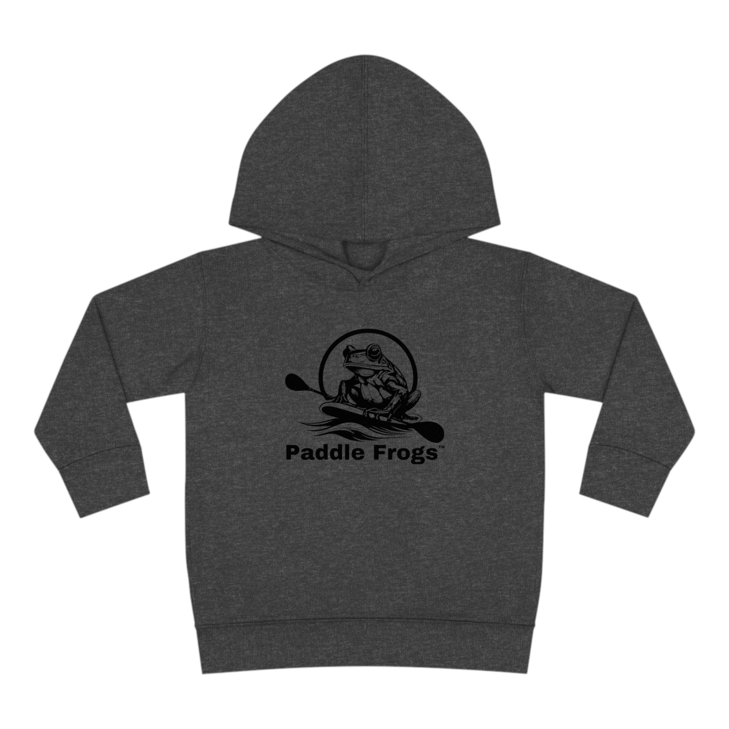 Paddle Frogs Kids (Youth) Dark Gray Hoodie, Kangaroo Pocket Hooded Jacket Coat 