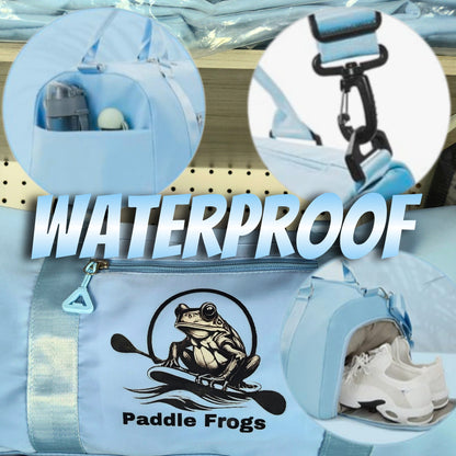 Multiple functions, pockets, high end zippers, waterproof gym and camping tote bag by Paddle Frogs Outdoor Gear in Harriman, TN