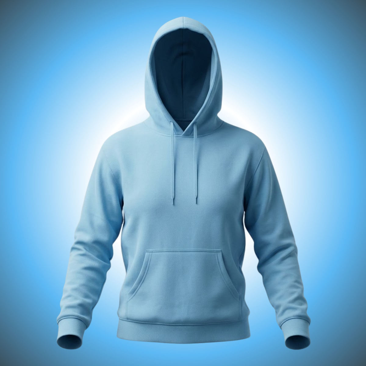 Paddle Frogs™ Solid Blue Aqua Color Fleece Hoodie