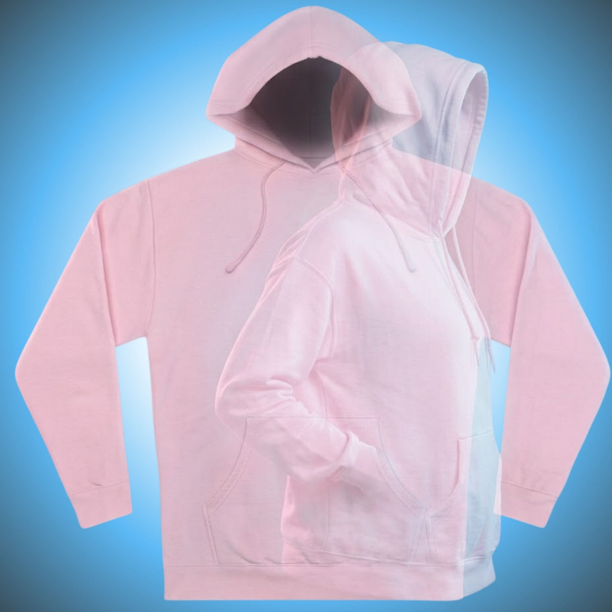 Paddle Frogs™ Solid Light Pink Color Fleece Hoodie