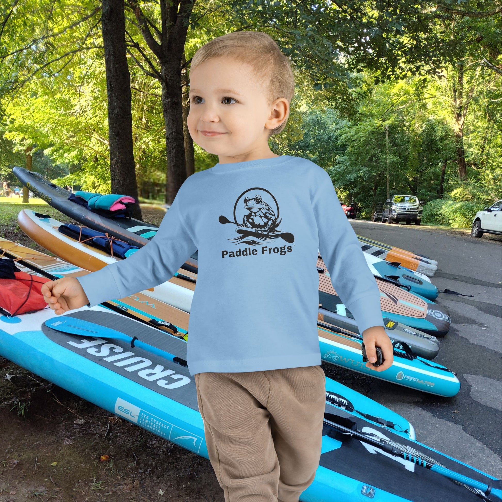 Paddle Frogs Toddler Long Sleeve T-Shirt