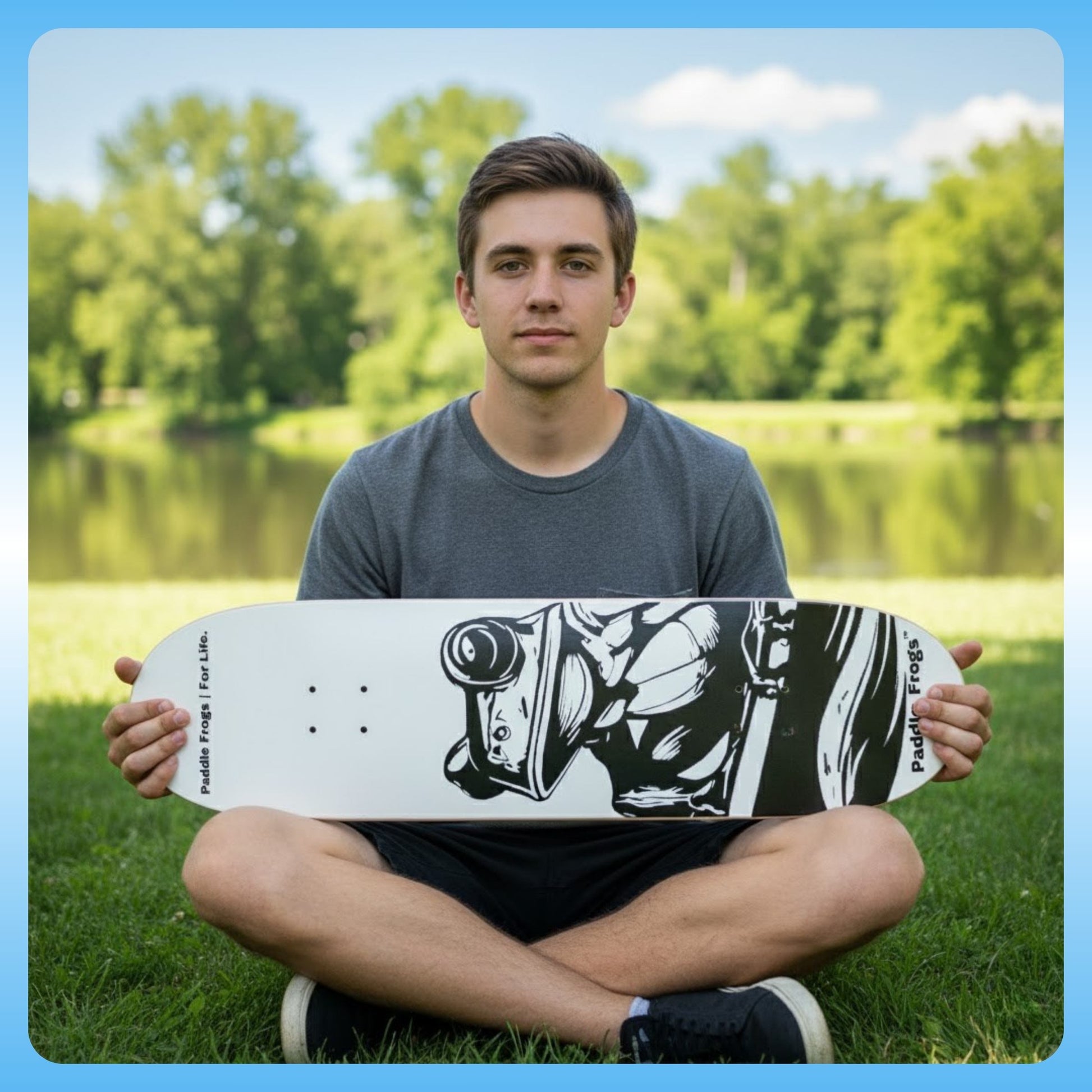 Paddle Frogs™ | White Edition 8.25 Skateboard Deck