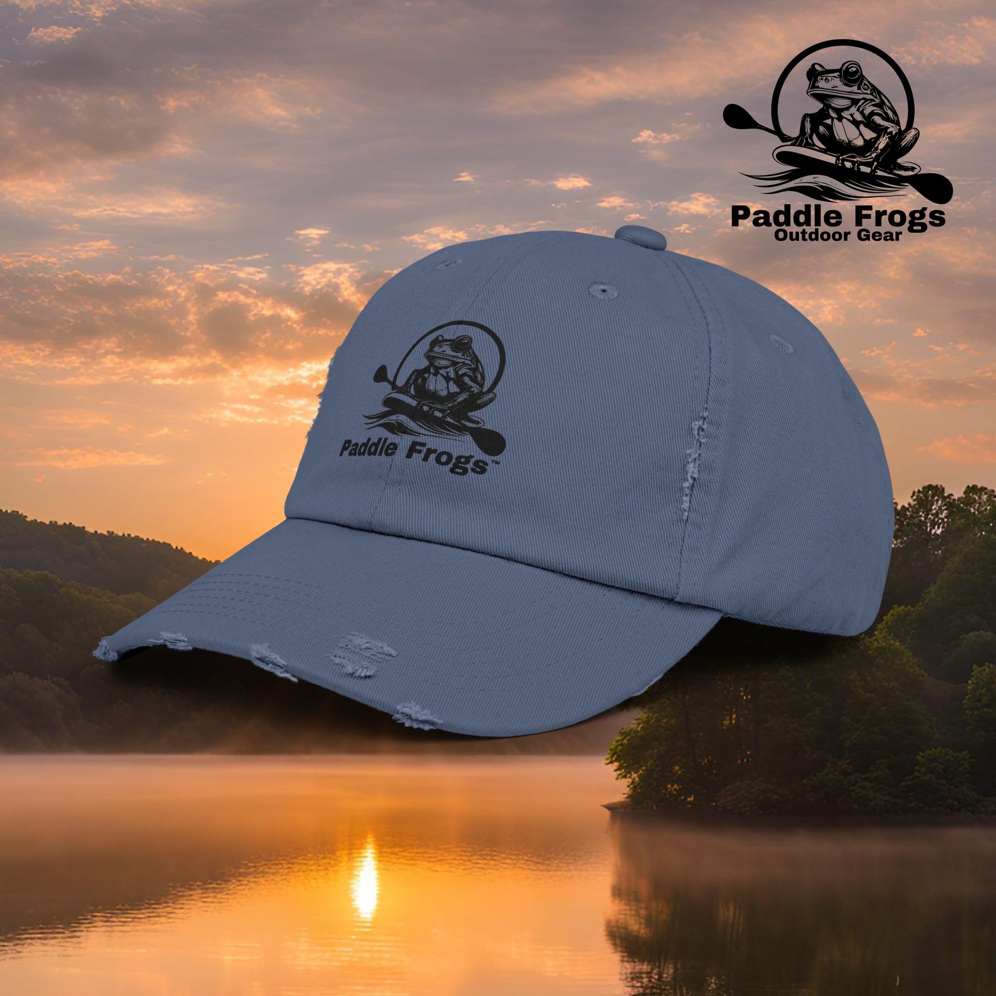 Paddle Frogs distressed vintage hats (Blue distressed)
