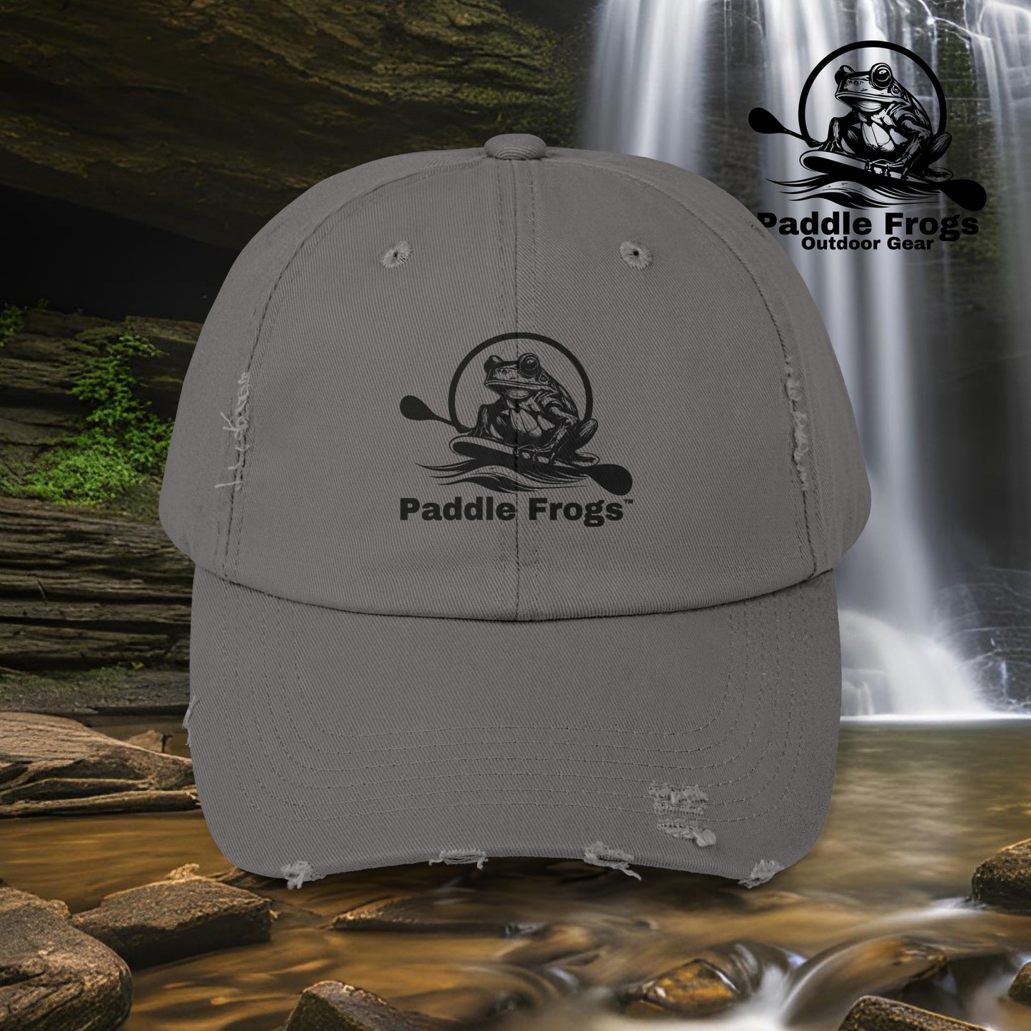 Paddle Frogs distressed vintage hats (Gray)