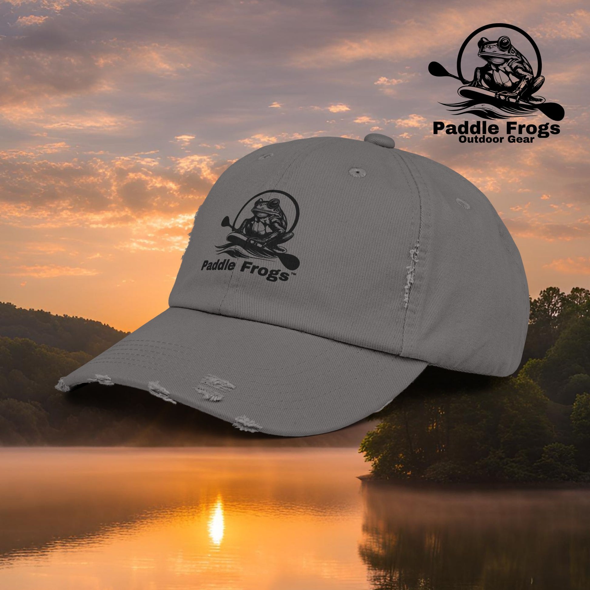 Paddle Frogs distressed vintage hats (Grey distressed)
