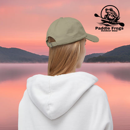 Paddle Frogs distressed vintage hats (Tan) backside