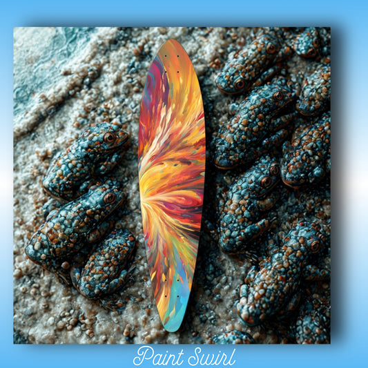 Paint Swirl - Paddle Frogs - Camo colorful frogs