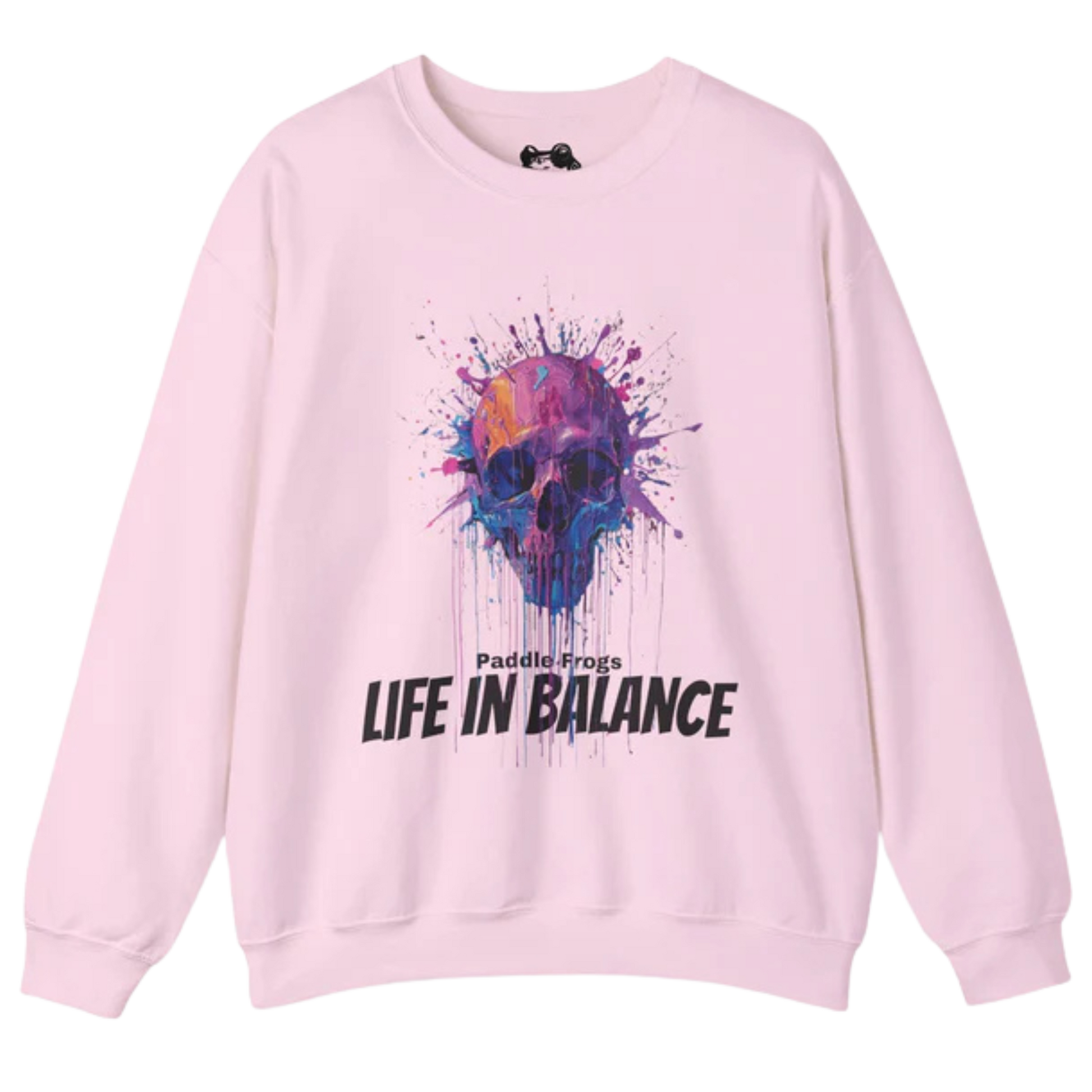 Pink - Drip Paint Skull - Sweatshirt