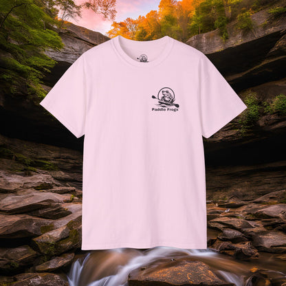 Pink Waterfall T-shirt Paddle Frogs Outdoor Gear Tag-less Tennessee family-owned Classic