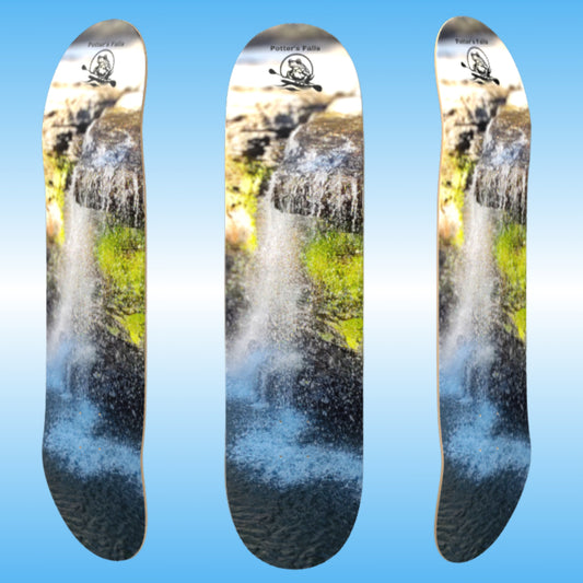 Potter's Fall | Professional Popsicle Skateboard Deck by Paddle Frogs Tennessee Waterfall