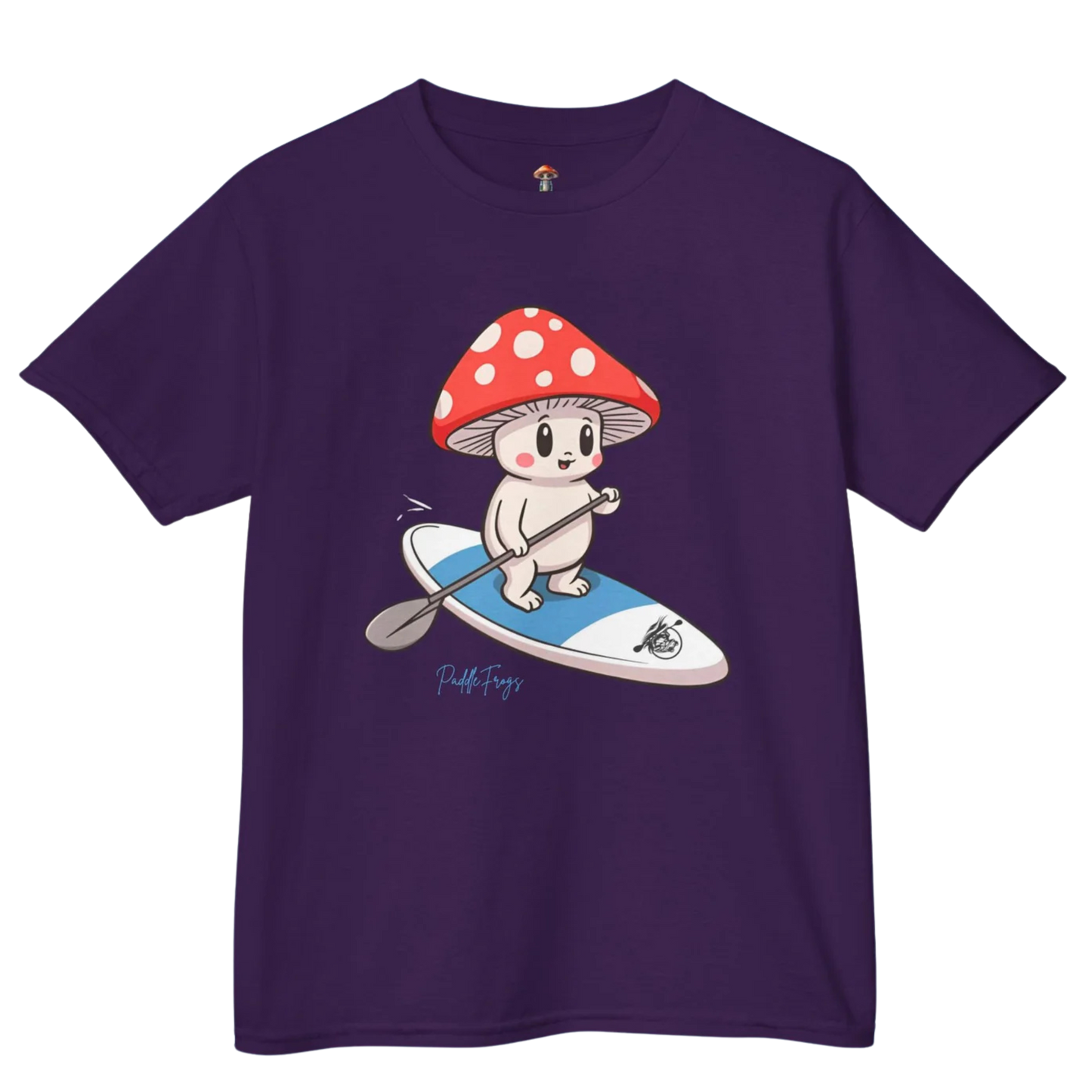 Purple - Shiro & the Divine Escape T-shirt (4 colors) Paddle Frogs™ Kids Mushroom Forest adventures
