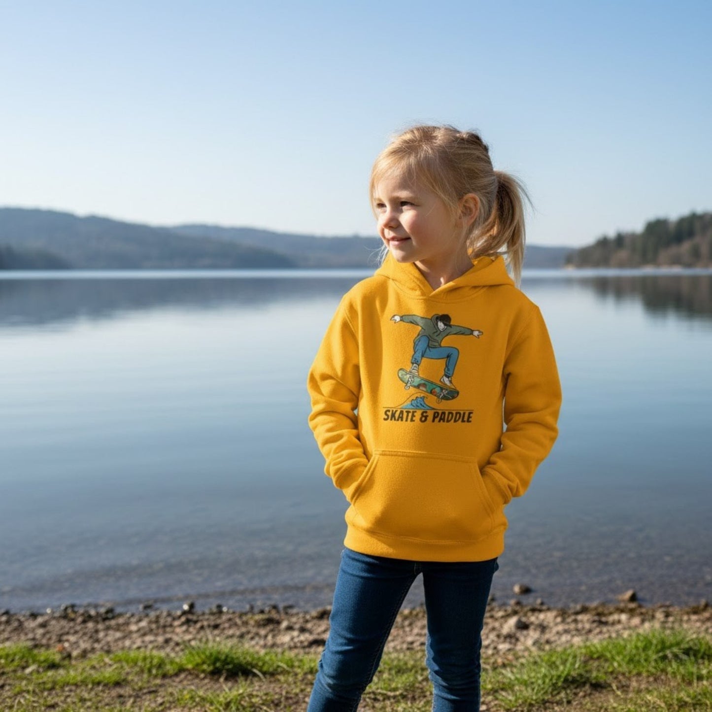 "Skate & Paddle" Chlorophyll Cruiser Youth Hoodie