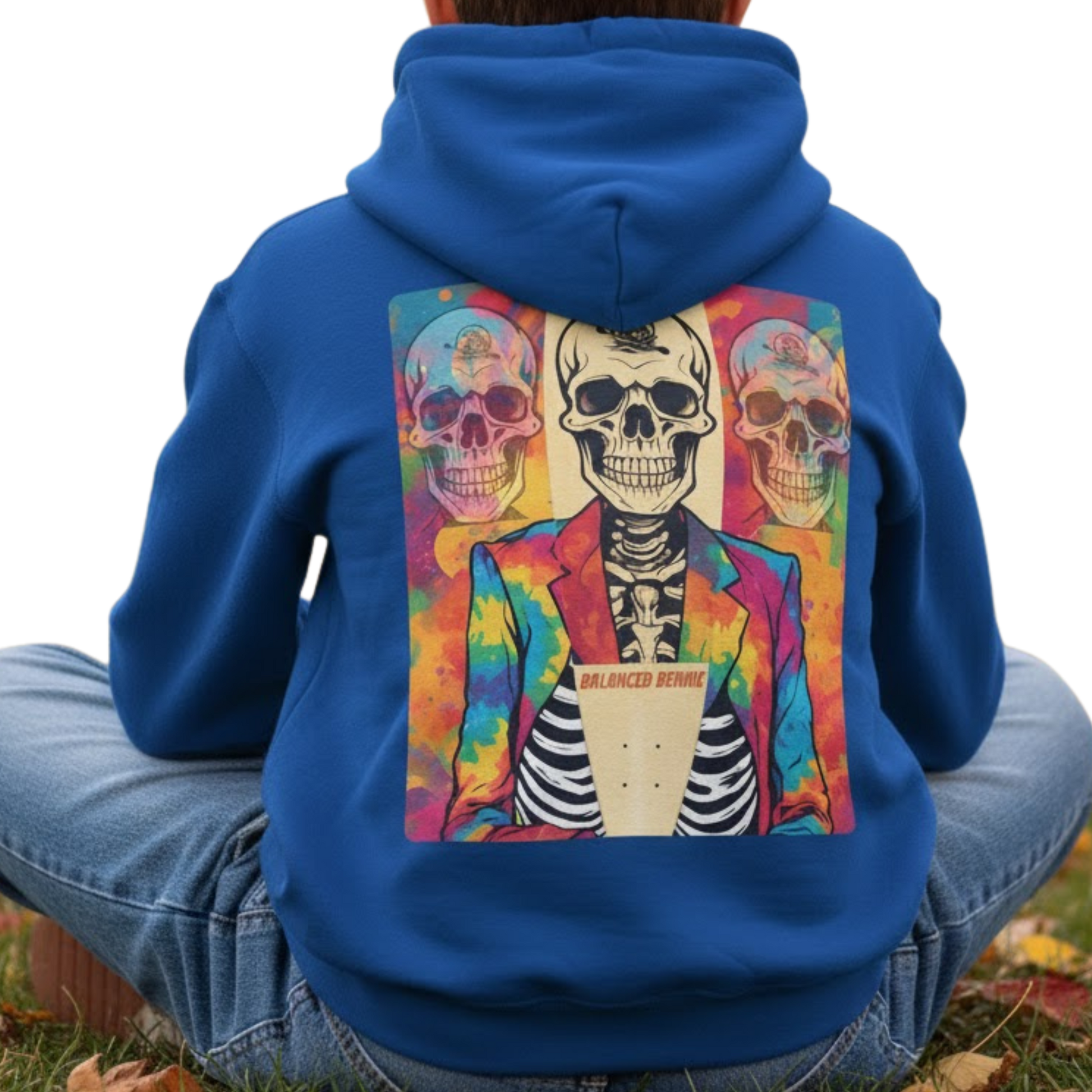 Royal Blue | Paddle Frogs™ Kids Balanced Bennie Youth Hoodie transparent background