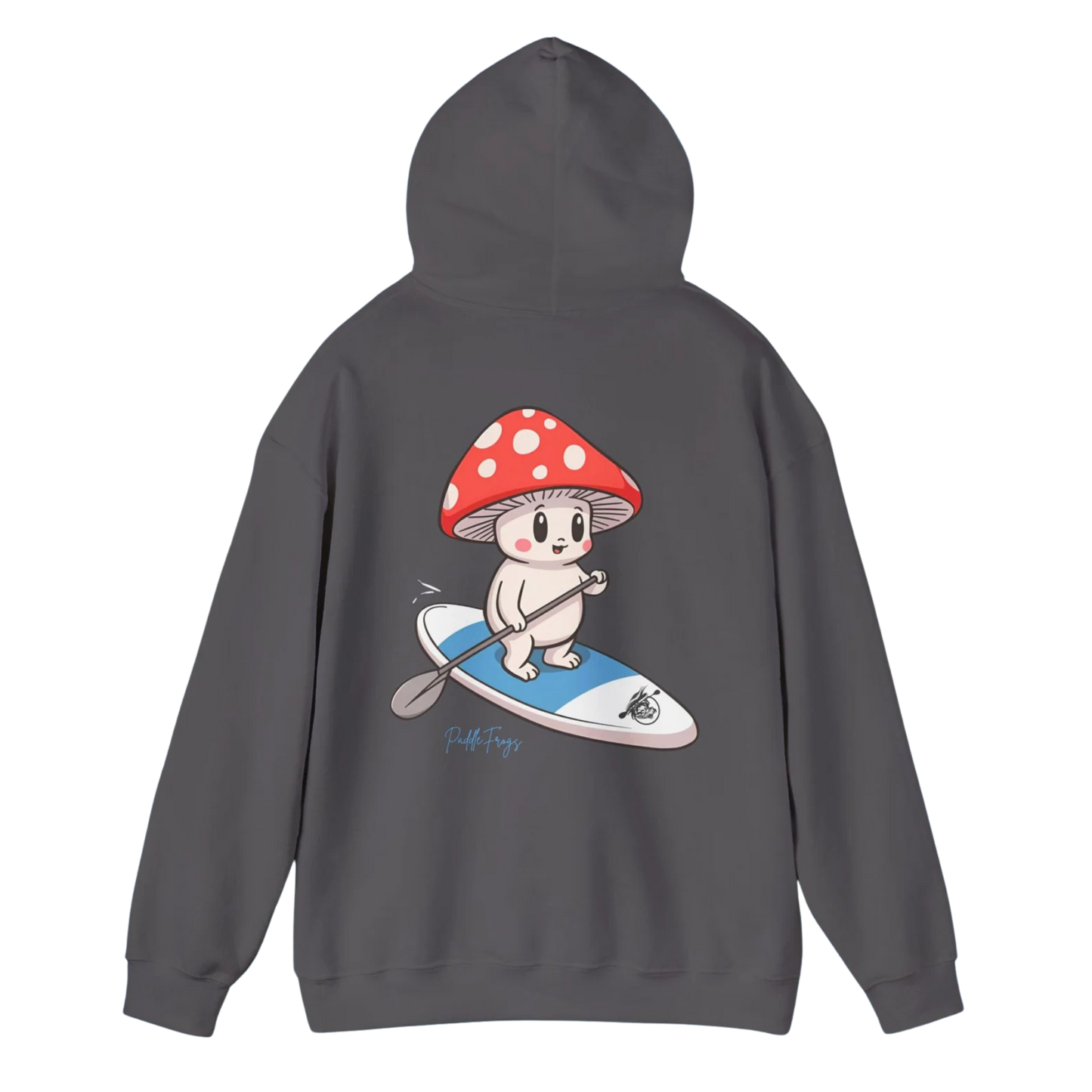 Shiro rides the Divine Escape paddle board | Hooded Sweatshirt - Charcoal Grey