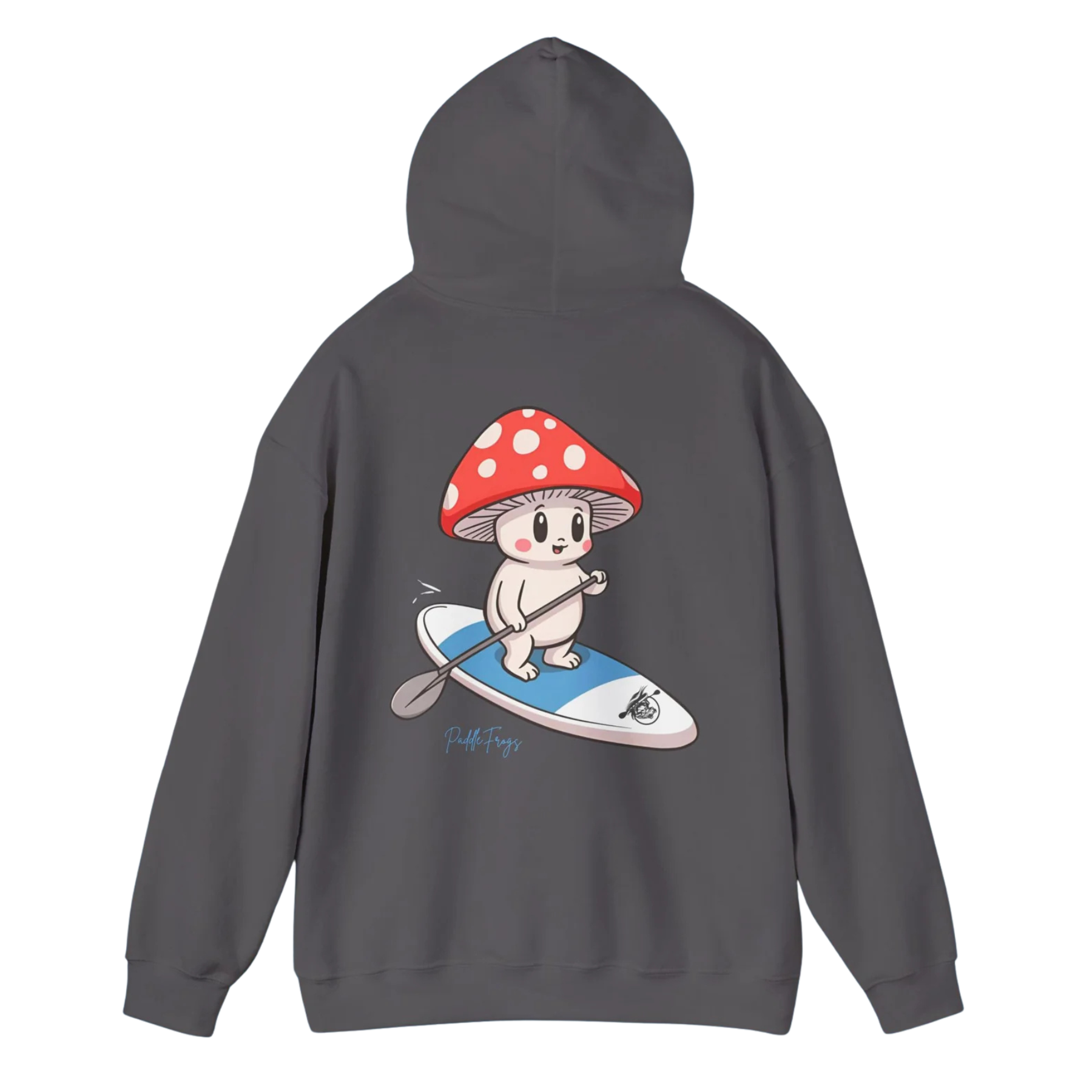 Shiro rides the Divine Escape paddle board | Hooded Sweatshirt - Charcoal Grey