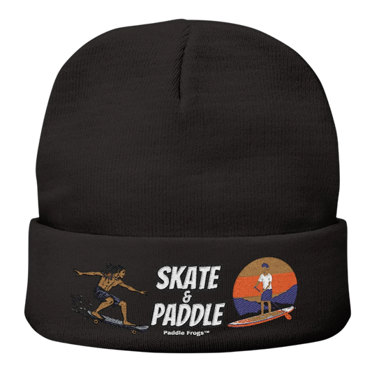 Skate & Paddle Men's Beanie Black