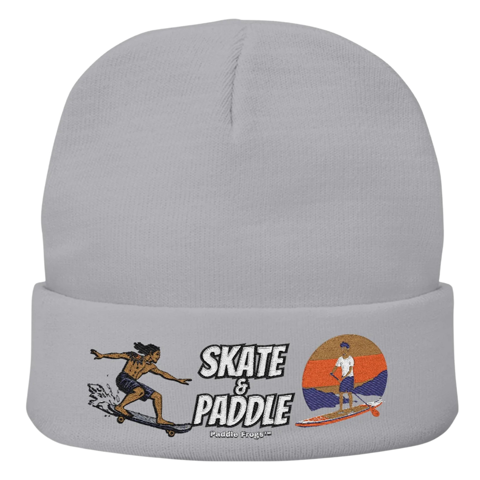 Skate & Paddle Men's Beanie Gray