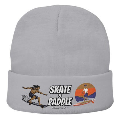 Skate & Paddle Men's Beanie Gray