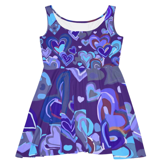 Skater Dress Paddle Frogs Outdoor Gear | Skate & Paddle Collection Hearts Purple | Frontside