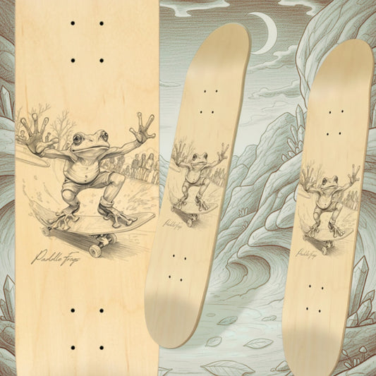 Sketched Frog 8.25 | Premium Skateboard Deck Paddle Frogs™ pro skate shop